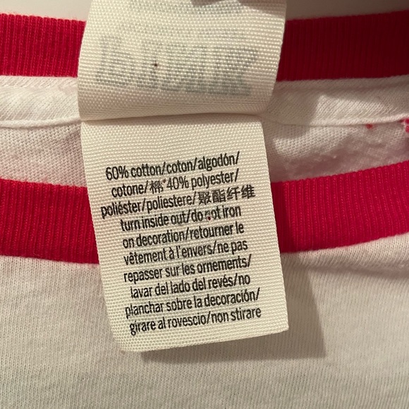 VS PINK Christmas Bows Raglan Top Small - Picture 3 of 3